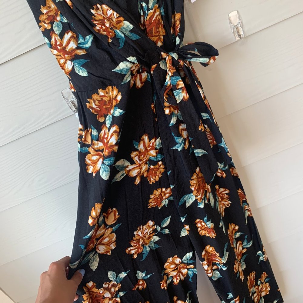 Black Floral Jumpsuit
